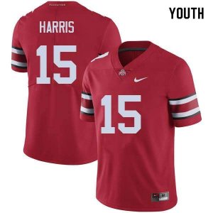 Youth Ohio State Buckeyes #15 Jaylen Harris Red Nike NCAA College Football Jersey March PWH1244AW